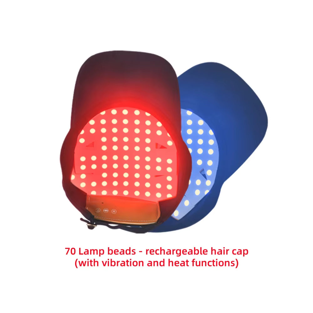 Hair Growth Cap Red Light Therapy LED Light Haircare Therapy 660Nm 850Nm Activate Hair Follicles Led Lights Scalp Soothing