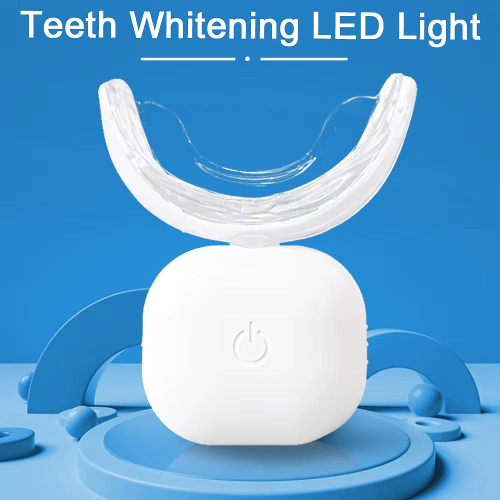 Whiten Tooth Home Use Mini Blue and Red 32 LED Lights Rechargeable Tooth Whitening LED Wireless Teeth Whitening Lamp