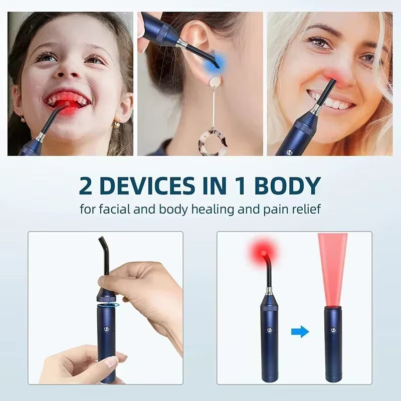 Disinfection Machine Double Head Rechargeable Portable Handheld Wireless Beauty Instrument Mist Sprayer Nano Steam Blue Light