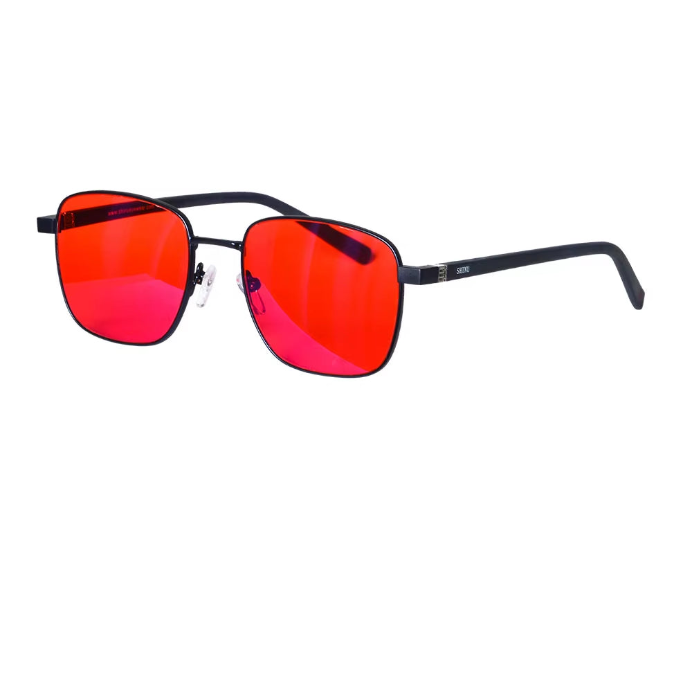 Glasses Men Women Blue Light Glasses Computer Gaming Glasses Red/Orange/Clear Lens Blocking Blue Light Eyeglasses Sh001