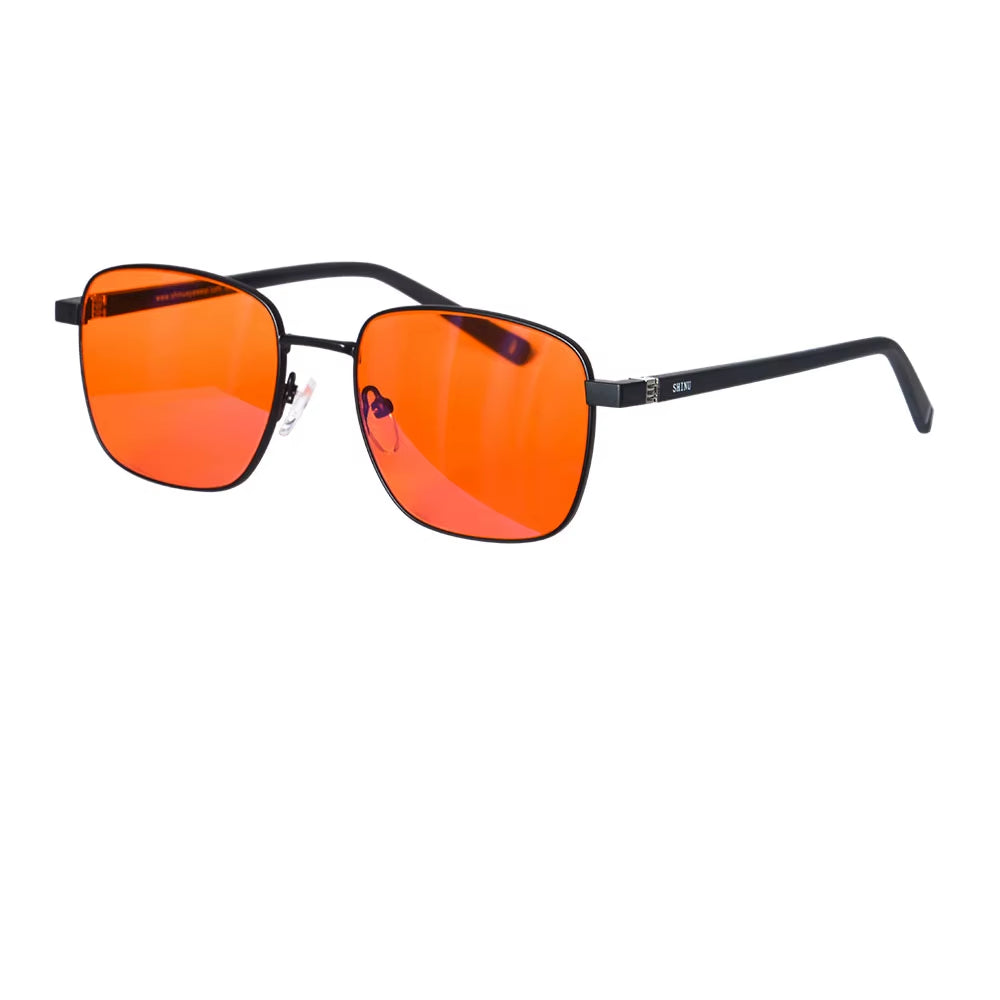 Glasses Men Women Blue Light Glasses Computer Gaming Glasses Red/Orange/Clear Lens Blocking Blue Light Eyeglasses Sh001