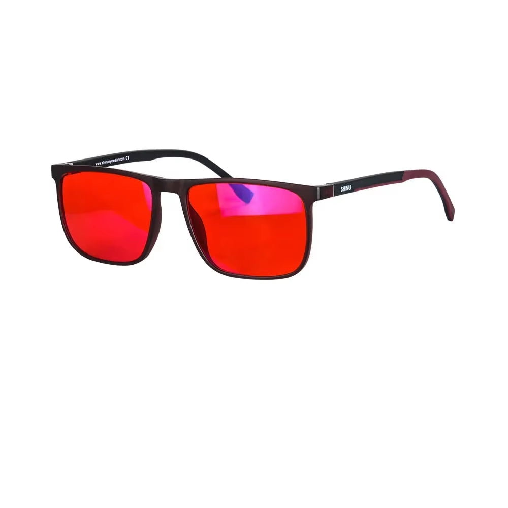 Brand Good Sleep Blue Light Blocking Glasses Men Red Lenses anti Green Light Eliminate Eye Strain Glasses Bluelight