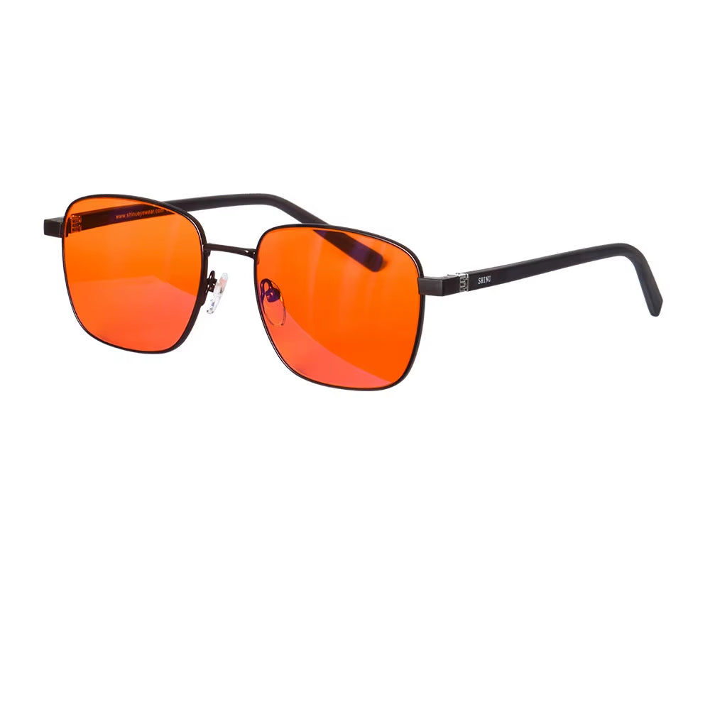 Glasses Men Women Blue Light Glasses Computer Gaming Glasses Red/Orange/Clear Lens Blocking Blue Light Eyeglasses Sh001