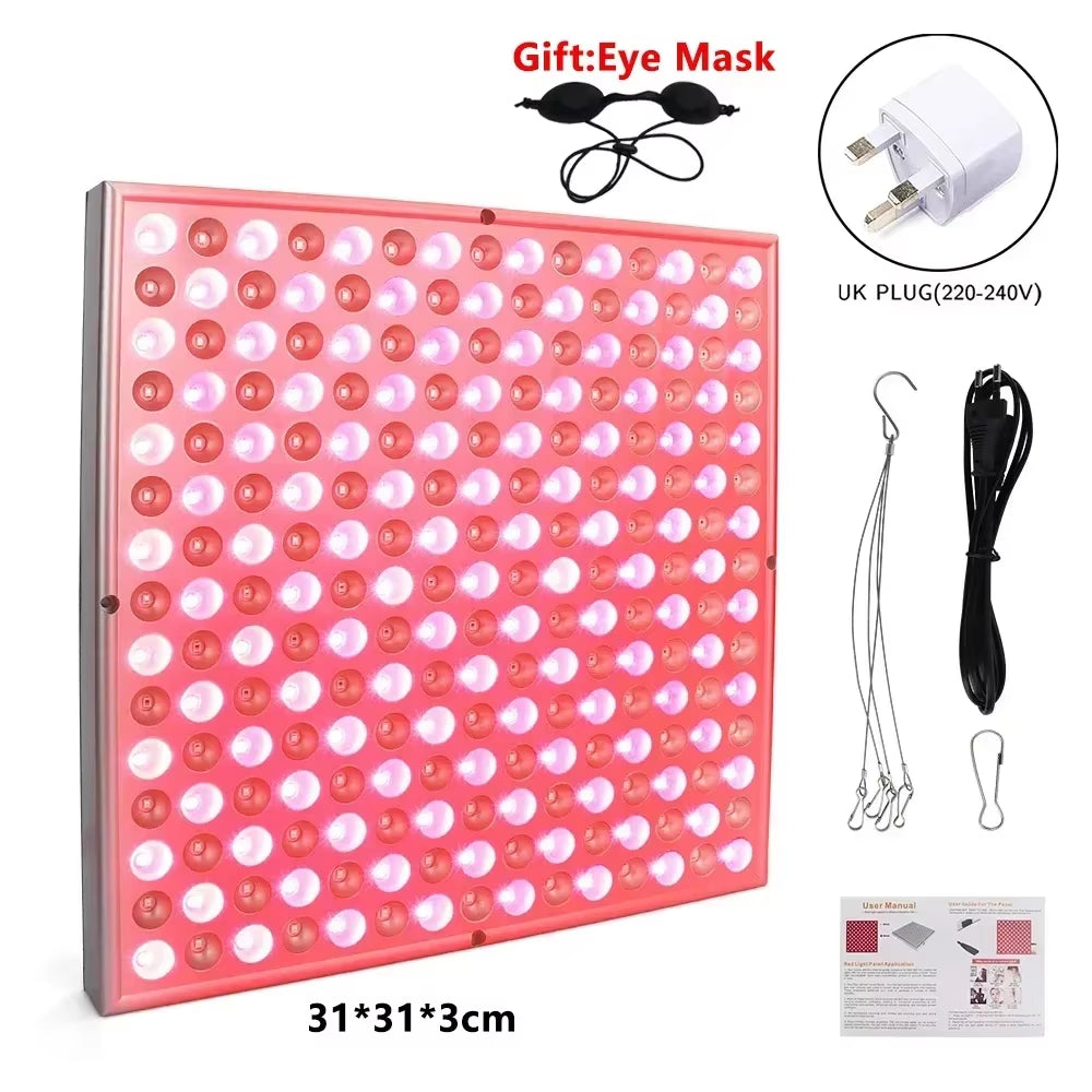 Red Light Therapy Panel 660&850 Nm Infrared Light Combination Lamp Panel for Body Pain Relief Blood Circulation Skin Beauty Lamp