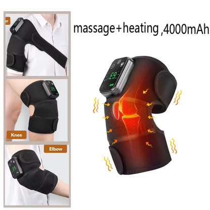 Multifunction Leg Knee Massager Joint Heating Vibration Massage Elbow Shoulder Support Thermal Knee Pad Blood Circulation