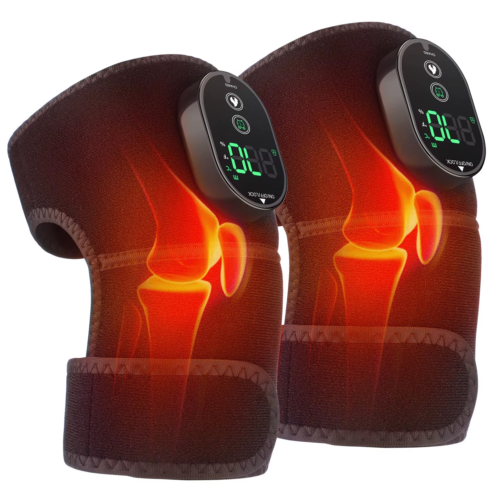 3 in 1 Shoulder Knee Heated Knee Massager Pad for Joint Pain Relief Health Care Shoulder Arthritis Support Brace Belt