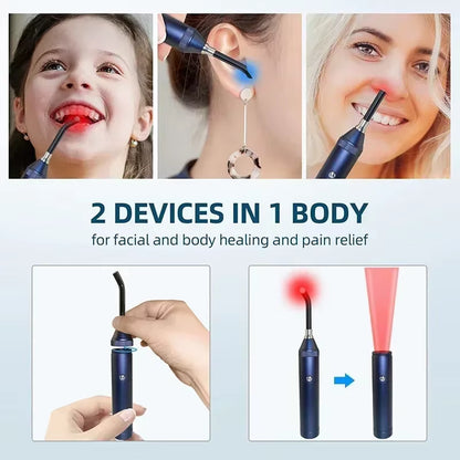 Disinfection Machine Double Head Rechargeable Portable Handheld Wireless Beauty Instrument Mist Sprayer Nano Steam Blue Light