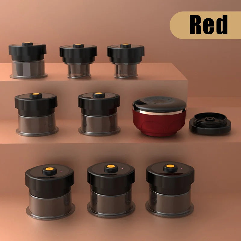 8Cups Smart Cupping Therapy Massager Set,4In1 Electric Cupping Massager Device Fat Burner Vacuum Suction Cups Ems anti Cellulite