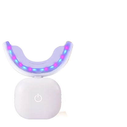 Whiten Tooth Home Use Mini Blue and Red 32 LED Lights Rechargeable Tooth Whitening LED Wireless Teeth Whitening Lamp