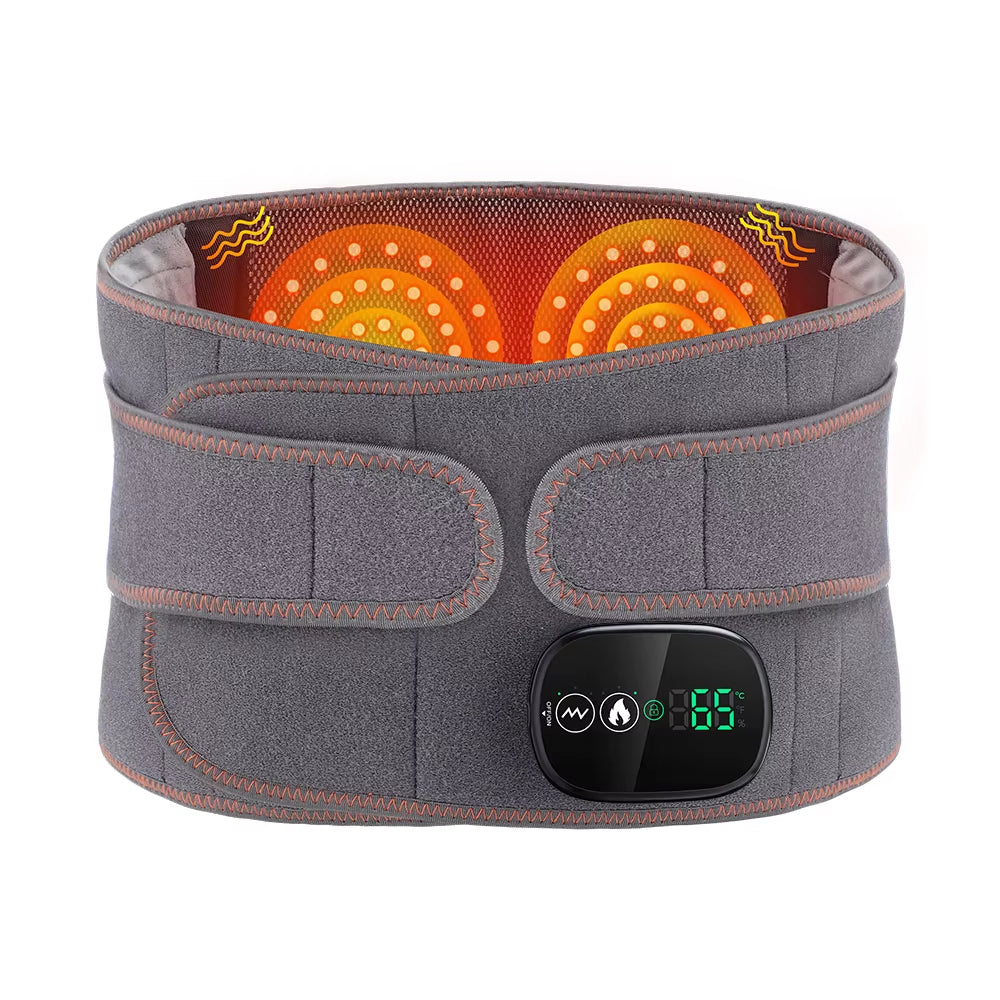 Electric Waist Massager Infrared Heating Therapy Lumbar Pad Vibration Massage Belt Back Support Relief Fatigue Blood Circulation