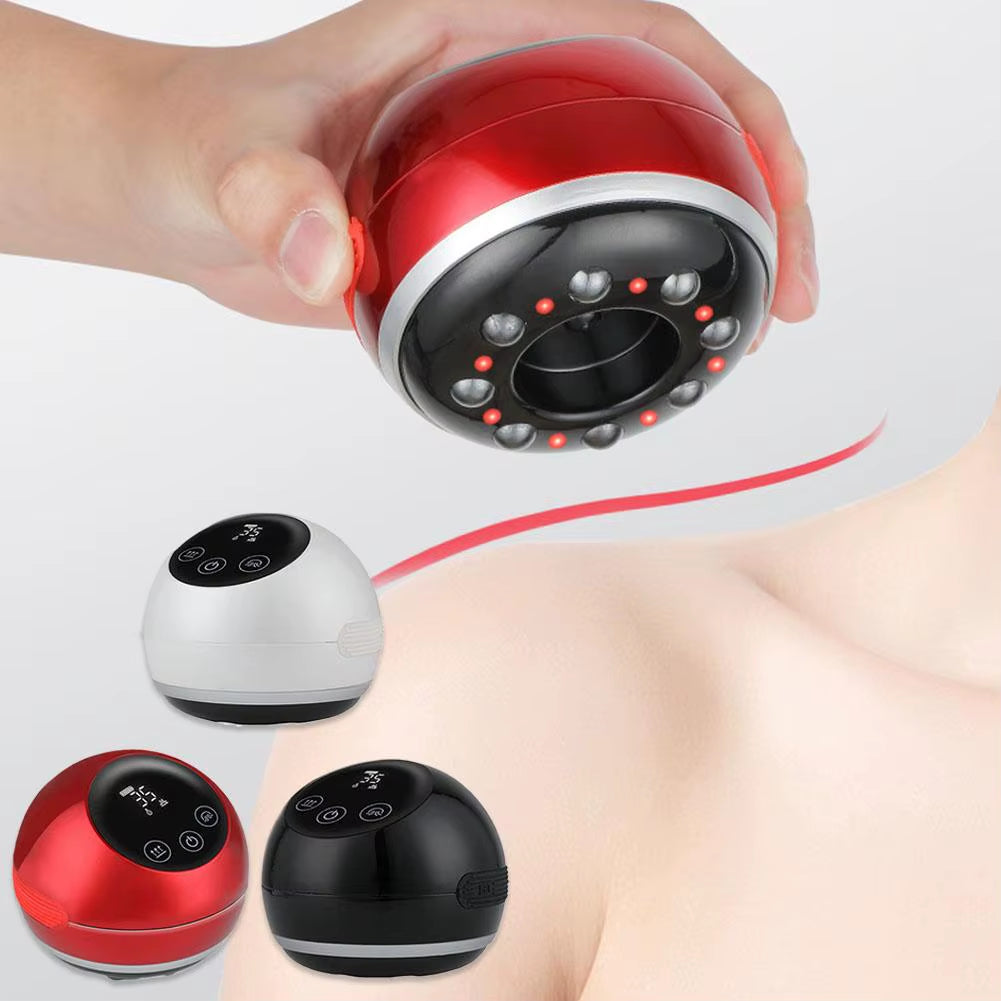 Electric Scraping Massage Cupping Back Massager Heating Fat Burner Anticellulite Body Shaping Massager Scraping Apparatus