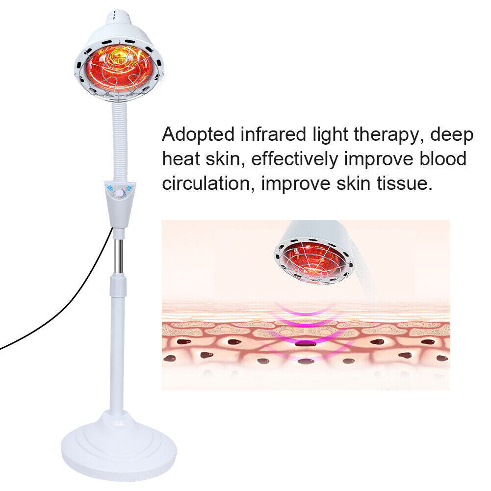 Infrared Heat Light Therapeutic Therapy Lamp Pain Relief Floor Stand / Desktop
