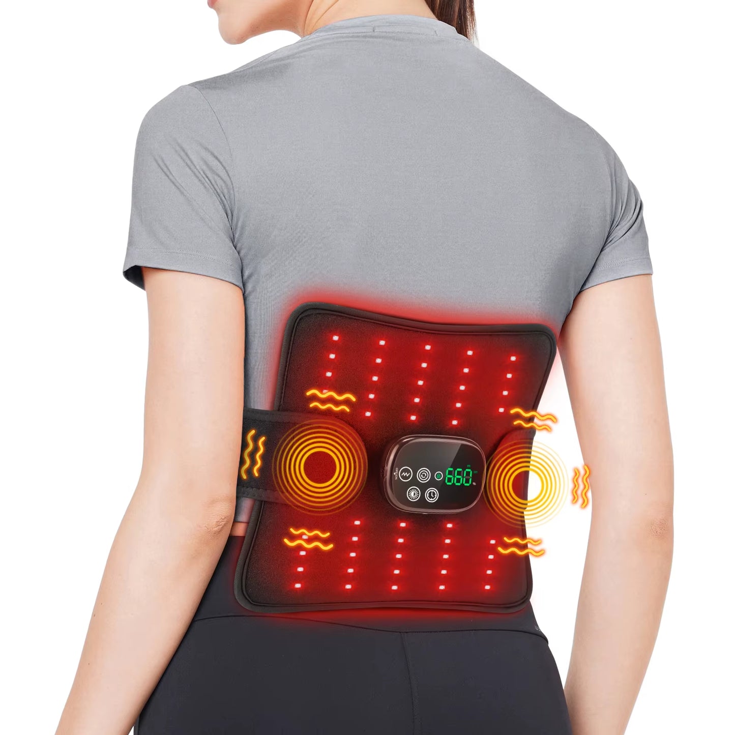 Multifunctional Red Light Massage Pad 660Nm 850Nm Near-Infraed Light Vibration Full Body Massager Relieve Soreness Fatigue