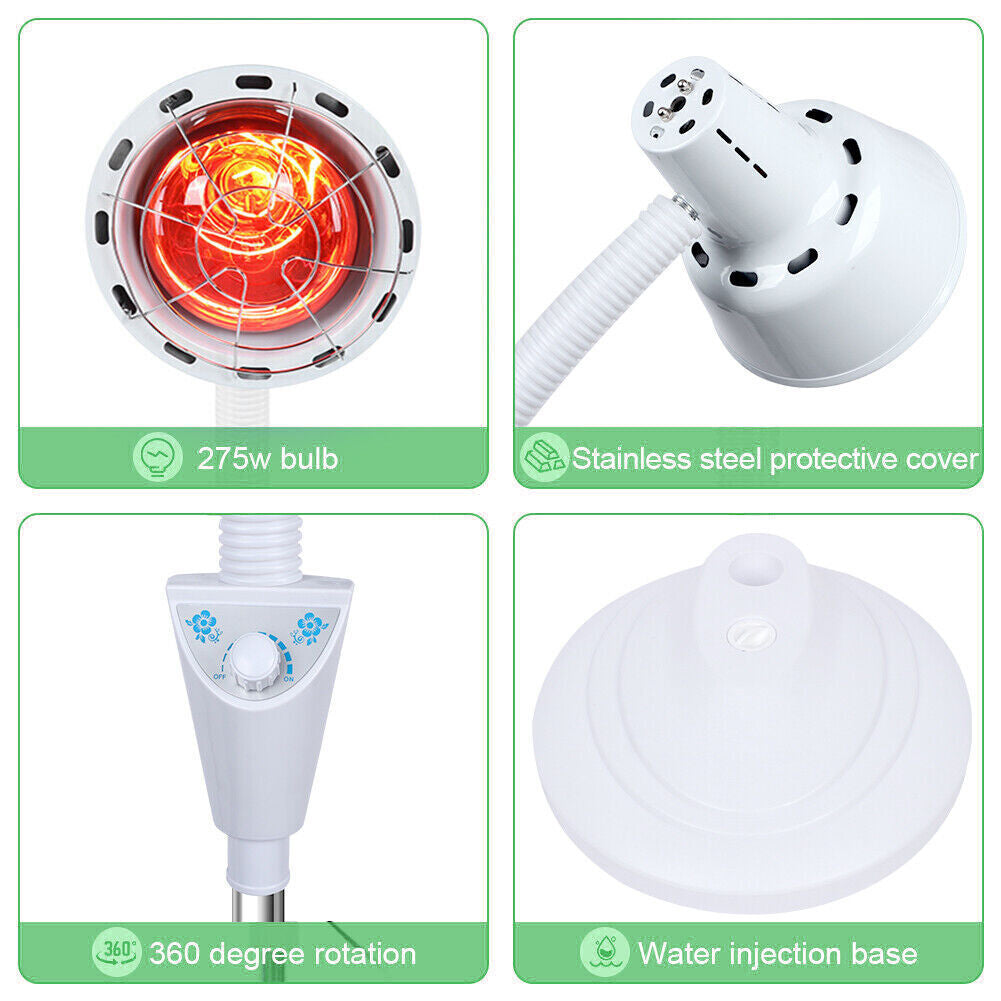 Infrared Heat Light Therapeutic Therapy Lamp Pain Relief Floor Stand / Desktop