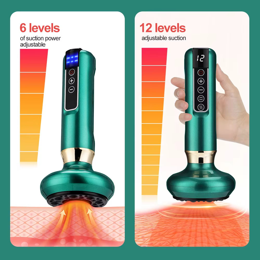 Intelligent Cupping Apparatus Rechargeable Magnetic Suction Body Massager for Cellulite Scraping and Cupping Massage Machine