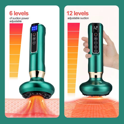 Intelligent Cupping Apparatus Rechargeable Magnetic Suction Body Massager for Cellulite Scraping and Cupping Massage Machine