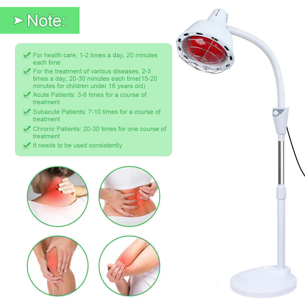 Infrared Heat Light Therapeutic Therapy Lamp Pain Relief Floor Stand / Desktop