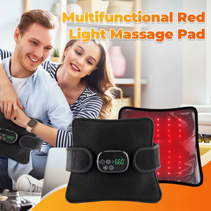 Multifunctional Red Light Massage Pad 660Nm 850Nm Near-Infraed Light Vibration Full Body Massager Relieve Soreness Fatigue